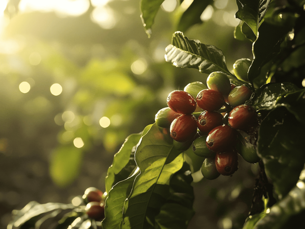 Granos de café tostado Café Alamor, cultivados en Loja, Ecuador.”